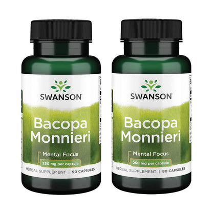 Swanson Bacopa Monnieri Extract Bacognize 250 mg | 90 Capsules (2 Pack)