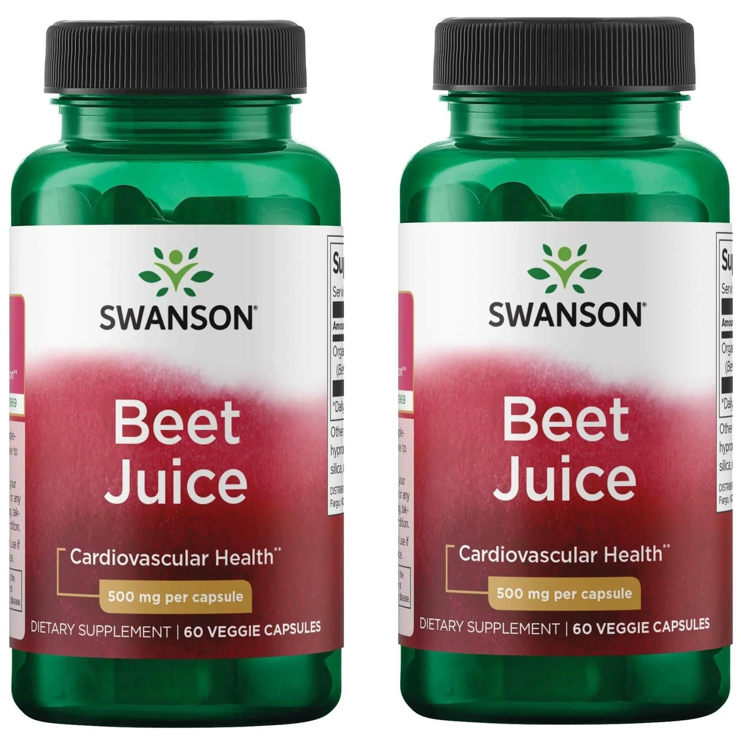 Swanson Organic Beet Juice Freeze Dried 500 mg – 60 Veg Capsules (2 Pack)