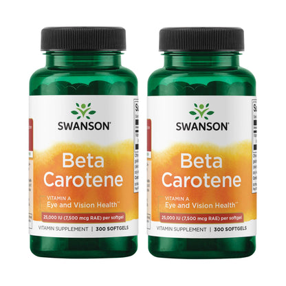 Swanson Beta-Carotene 25,000 IU Vitamin A 7,500 mcg – Eye & Immune Support (2 Pack)