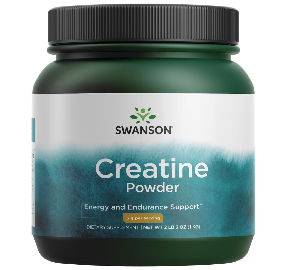 Swanson Creatine Monohydrate Powder – Micronized, 5g Serving, 1kg (200 Servings)