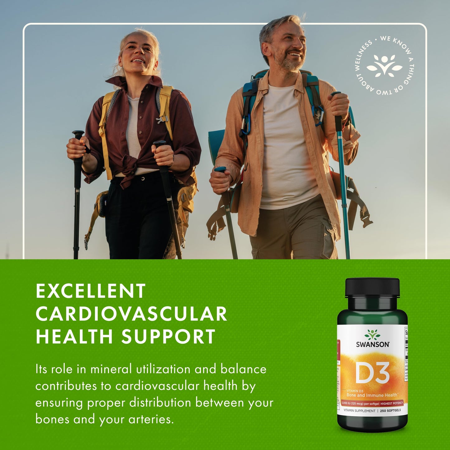Swanson Vitamin D3 250 Softgels (3 Pack) – Bone Health & Immune Support