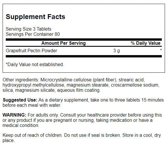 Swanson Diet Grapefruit Pectin 1000MG | 240 Tablets