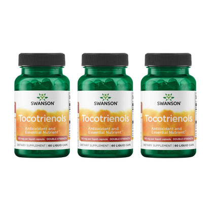 Swanson Double Strength Tocotrienols – Antioxidant Supplement | 60 Liquid Capsules, 100 mg Each (3 Pack)