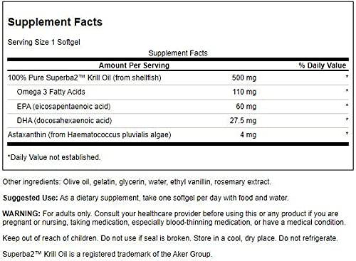 Swanson EFA Krill Oil & ASTAXANTHIN 30 SGELS