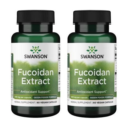 Swanson Fucoidan Extract 500mg - Immune Support (60 Veggie Caps) 2 Pack