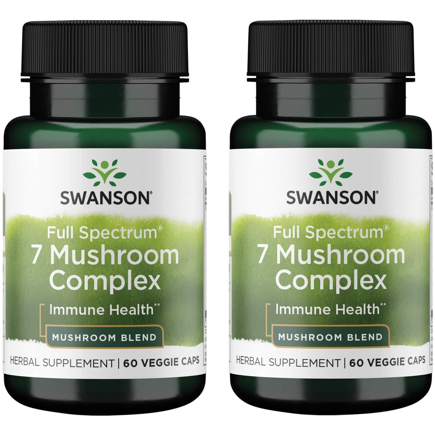 Swanson Full Spectrum 7 Mushroom Complex 60 Veg Caps (2 Pack)