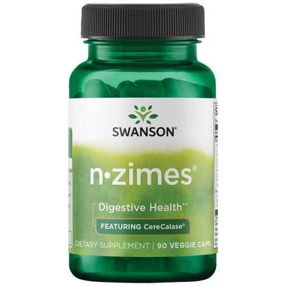 Swanson Full Spectrum N-Zimes 90 Veg Capsules Enzyme - Vegetarian Digestive Support