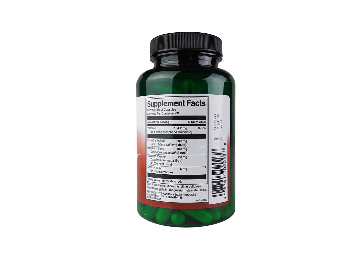 Swanson Best Garlic W/E with Hawthorn & Cayenne CoQ10 - 120 Capsules