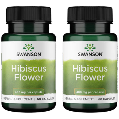 Swanson Full-Spectrum Hibiscus Flower – 400mg, 60 Capsules (2 Pack)