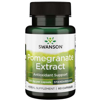 Swanson HRB Pomegranate Extract 250 mg Standardized 7% Ellagic Acid - 60 Capsules