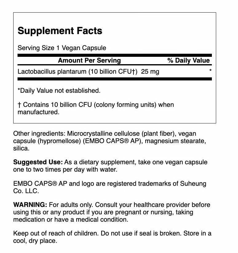 Swanson L. Plantarum Probiotic – Digestive Support & Bowel Regularity (30 Veggie Capsules) 2 Pack