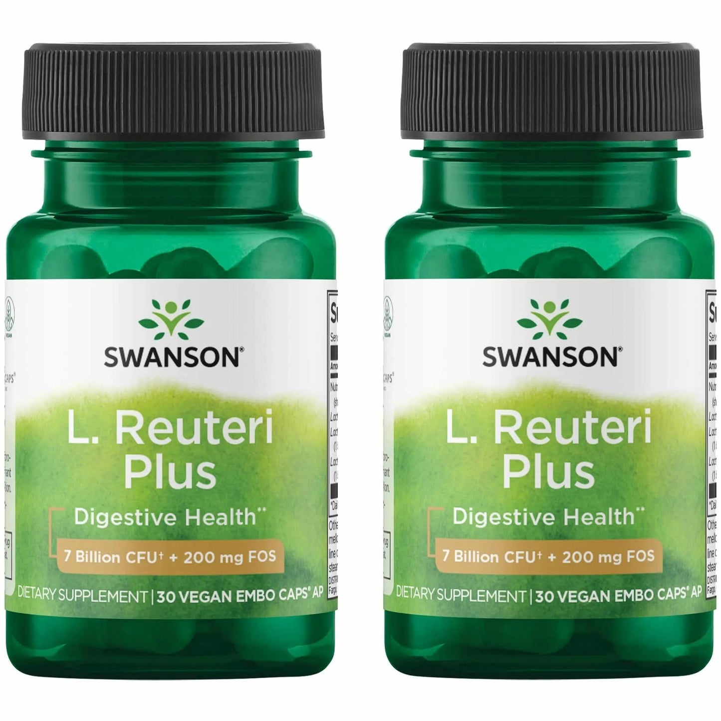 Swanson L. Reuteri Probiotic Plus 7B CFU - 30 Veggie Capsules (2 Pack)