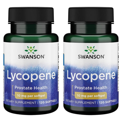 Swanson Lycopene 10 mg 120 Sgels (2 Pack) – Antioxidant, Prostate & Heart Health