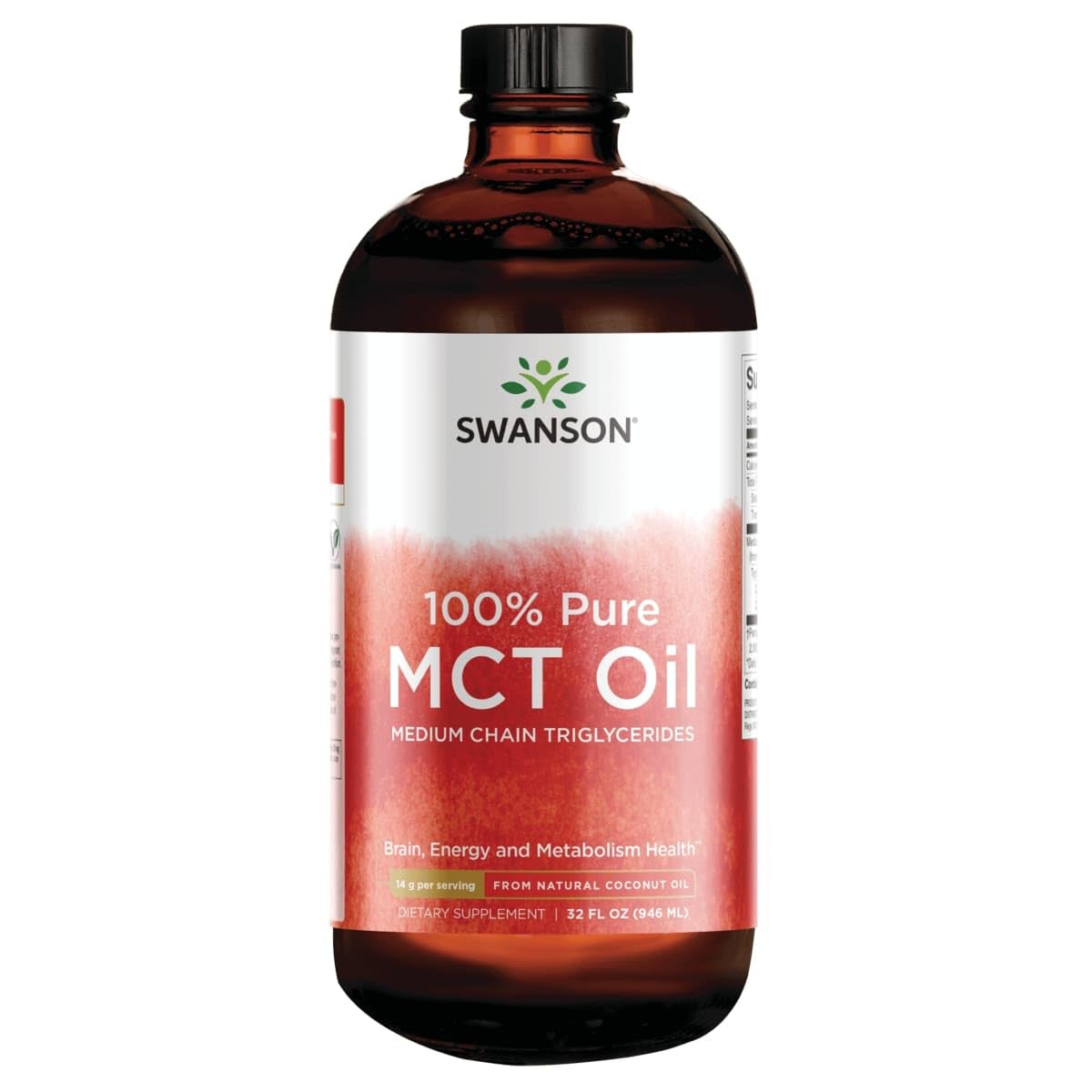 Swanson 100% Pure MCT Oil 32 fl oz (946 ml) Liquid