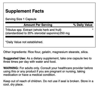 Swanson Mega Tribulus Extract 250 Milligrams 120 Capsules