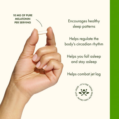 Swanson Triple Strength Melatonin 10mg - Sleep Support (Pack of 2, 60 Capsules)