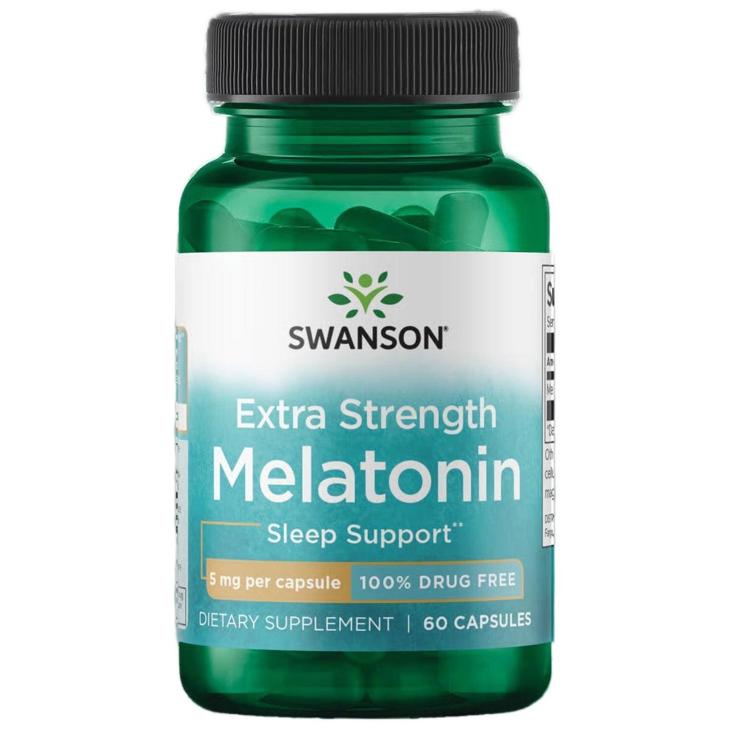 Swanson Extra Strength Melatonin 5mg - 60 Capsules | Sleep Support