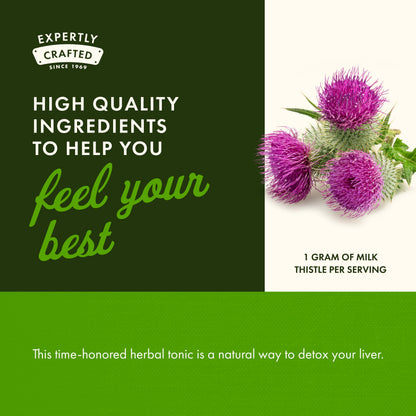 Swanson Milk Thistle - Herbal Liver Support, 500 mg per Serving, 2 Pack (100 Capsules)