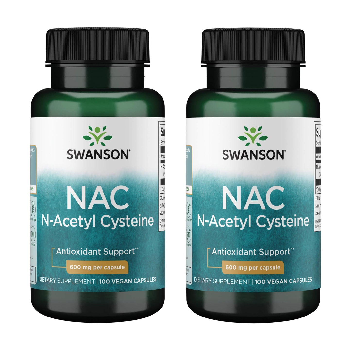 Swanson NAC N-Acetyl Cysteine 600 mg | 2 Pack – 100 Capsules
