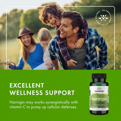Swanson Naringin 500 mg – 60 Capsules (2 Pack) | Citrus Bioflavonoid