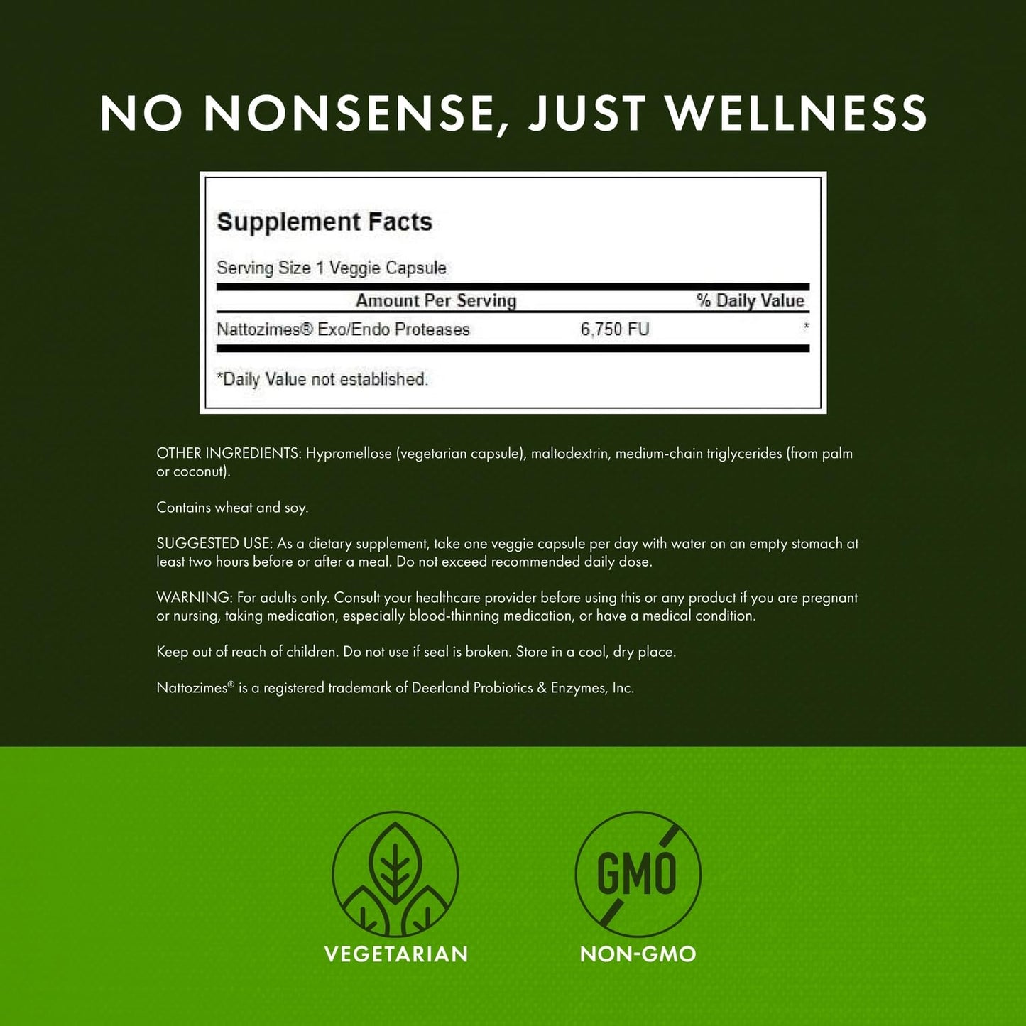 Swanson Nattozimes Triple-Strength 195 mg / 6750 FU – 60 Veg Capsules (Pack of 6)