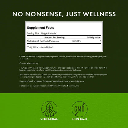 Swanson Nattozimes Triple-Strength 195 mg / 6750 FU – 60 Veg Capsules (Pack of 6)