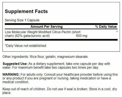 Swanson PectiPure Modified Citrus Pectin – Digestive & Cellular Support (600 mg) 2-Pack