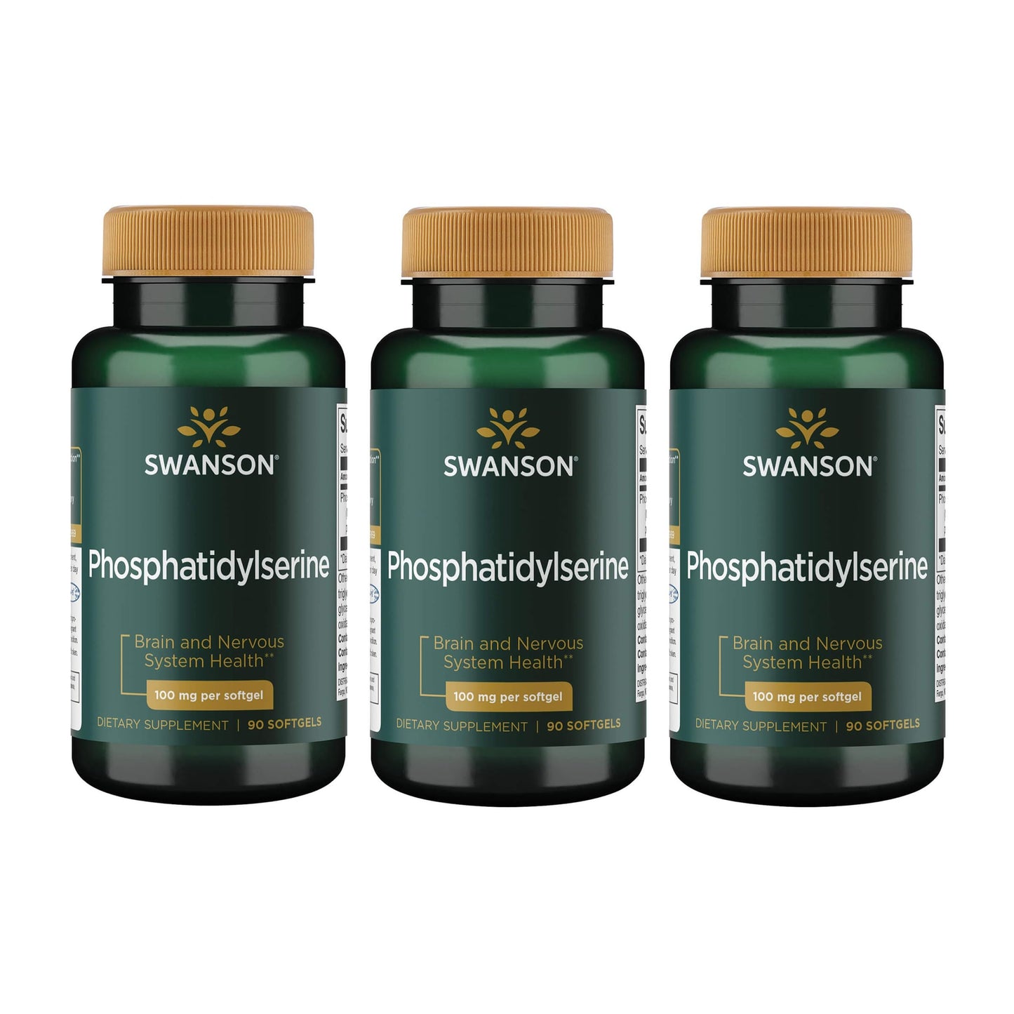 Swanson Phosphatidylserine 100 mg 90 Sgels (3 Pack)