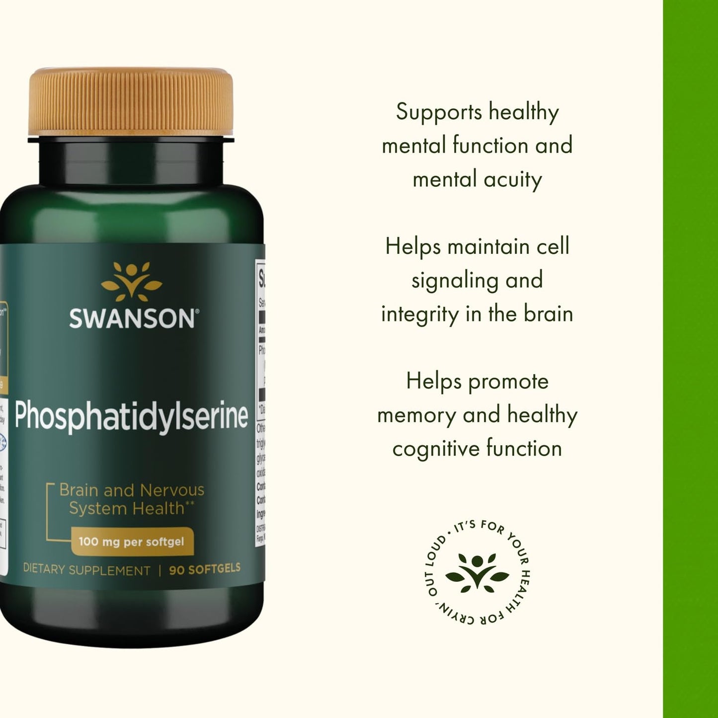 Swanson Phosphatidylserine 100 mg 90 Sgels (3 Pack)