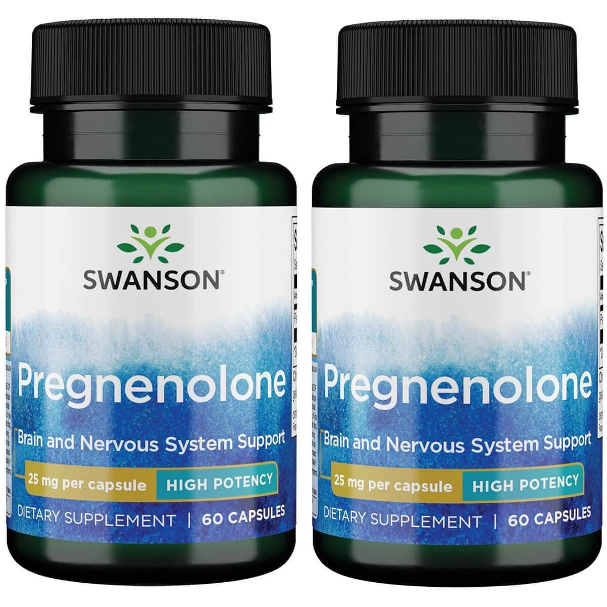 Swanson High Potency Pregnenolone 25 mg – 60 Capsules (2 Pack)