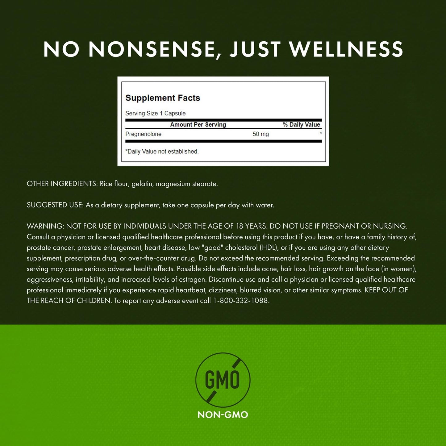 Swanson Pregnenolone – Super Strength 50 mg, 60 Caps (3 Pack)