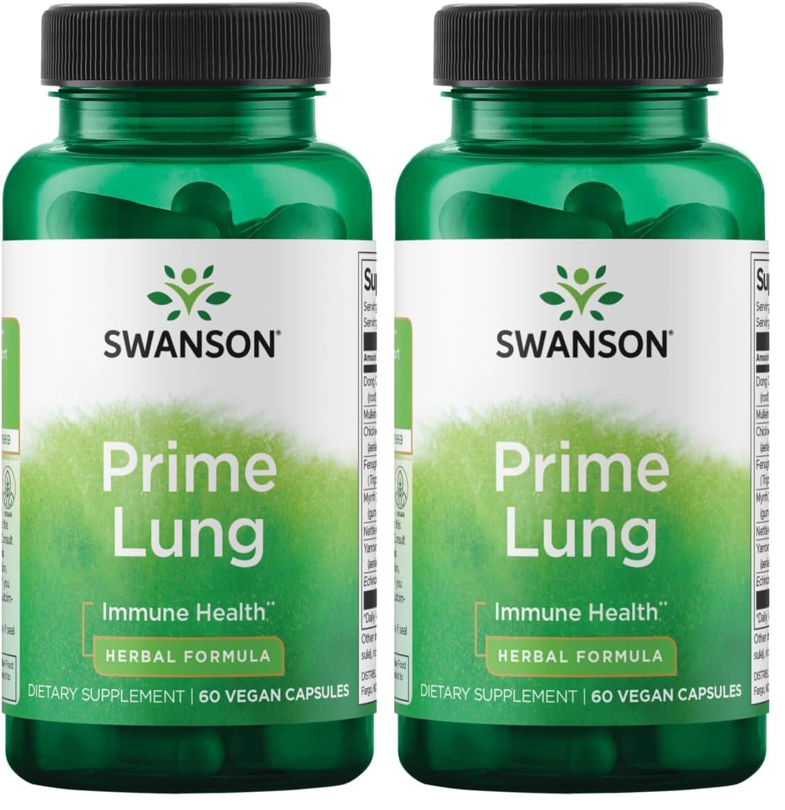 Swanson Prime Lung 60 Veg Caps (Pack of 2) - Lung Health Supplement