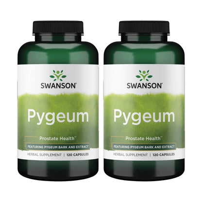 Swanson Pygeum - Men's Health Herbal Supplement (120 Caps, 400 mg) 2-Pack | Non-GMO