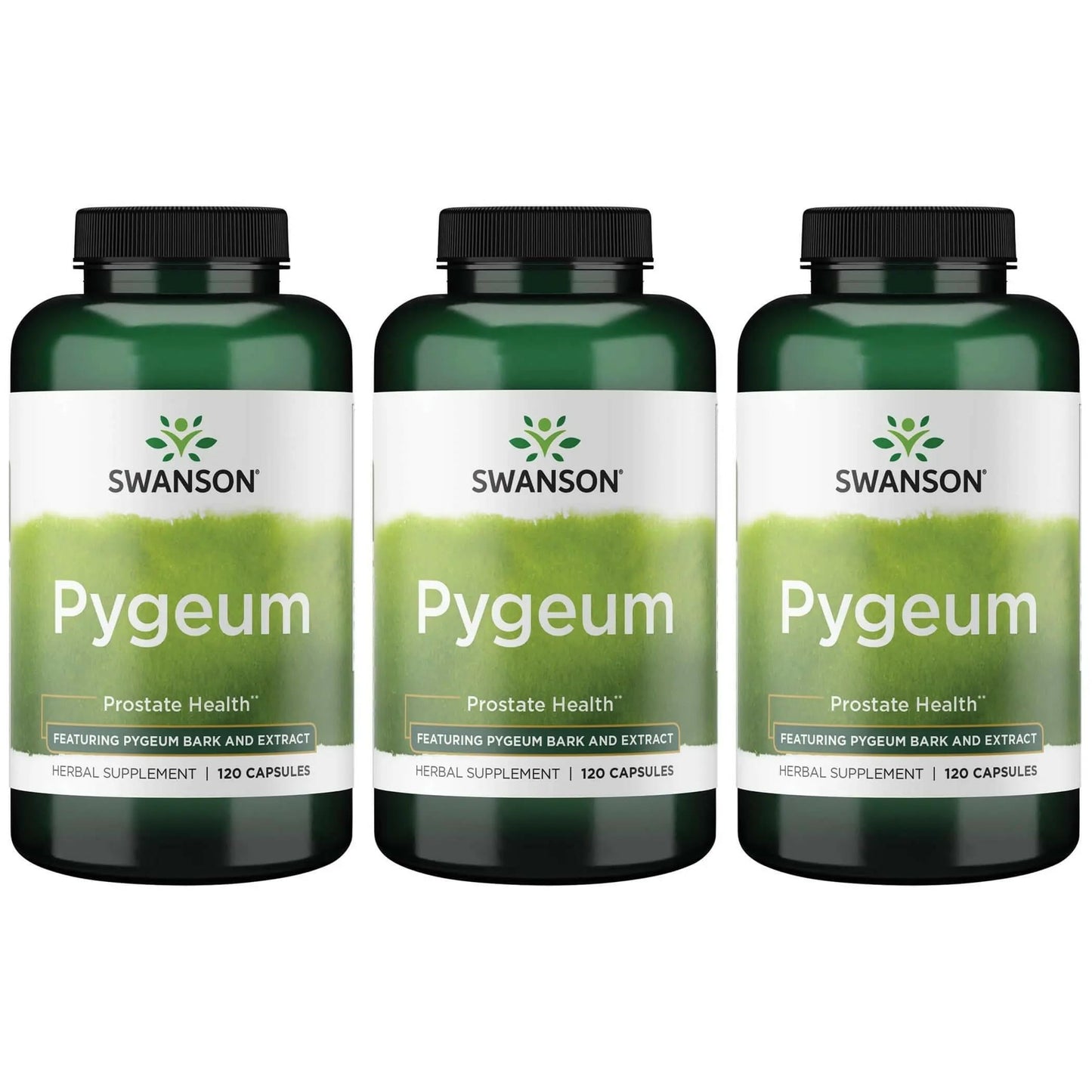 Swanson Pygeum - Men's Health Herbal Supplement (3-Pack, 120 Capsules, 400 mg)