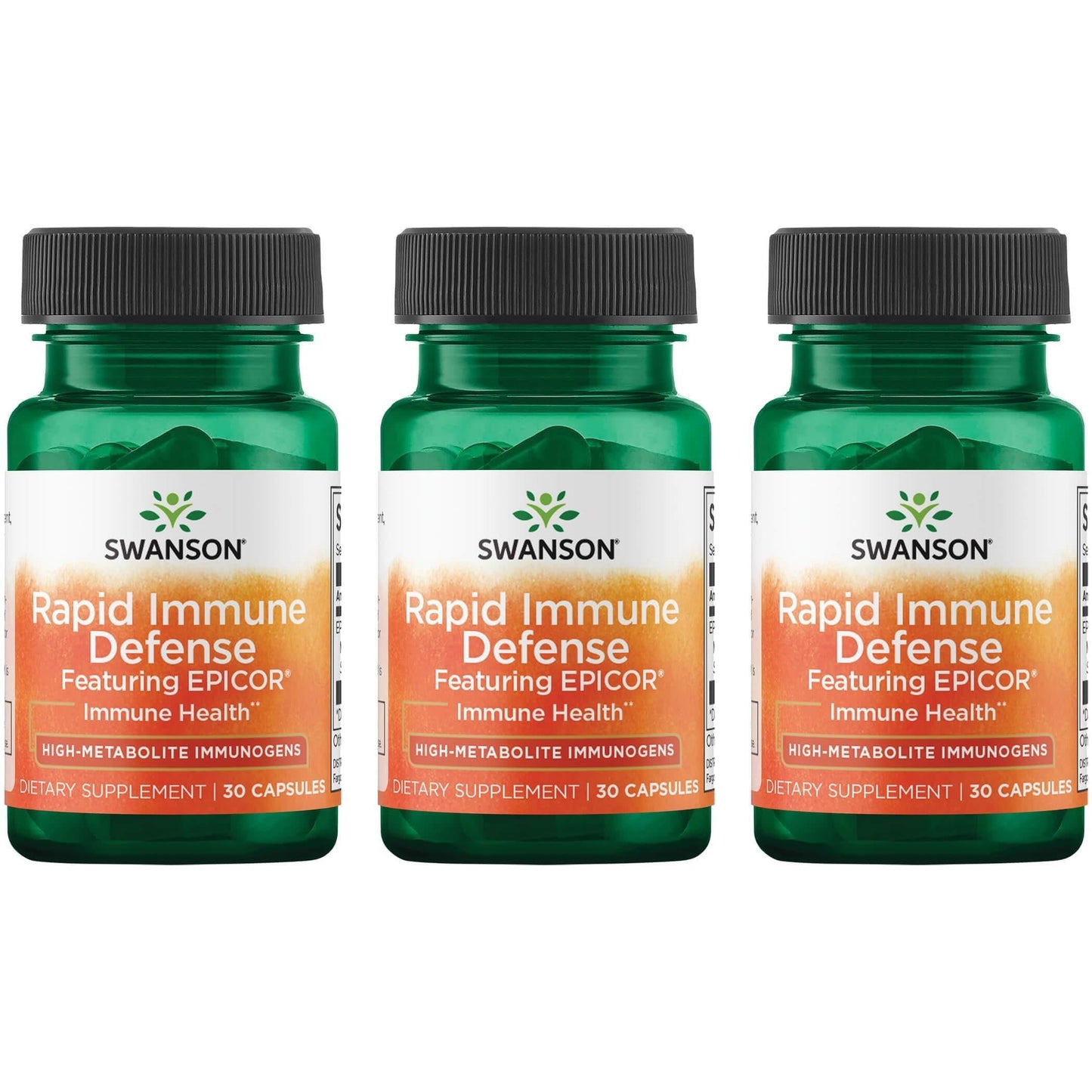 Swanson Rapid Immune Defense with Epicor 500 mg – 30 Caps (3 Pack)