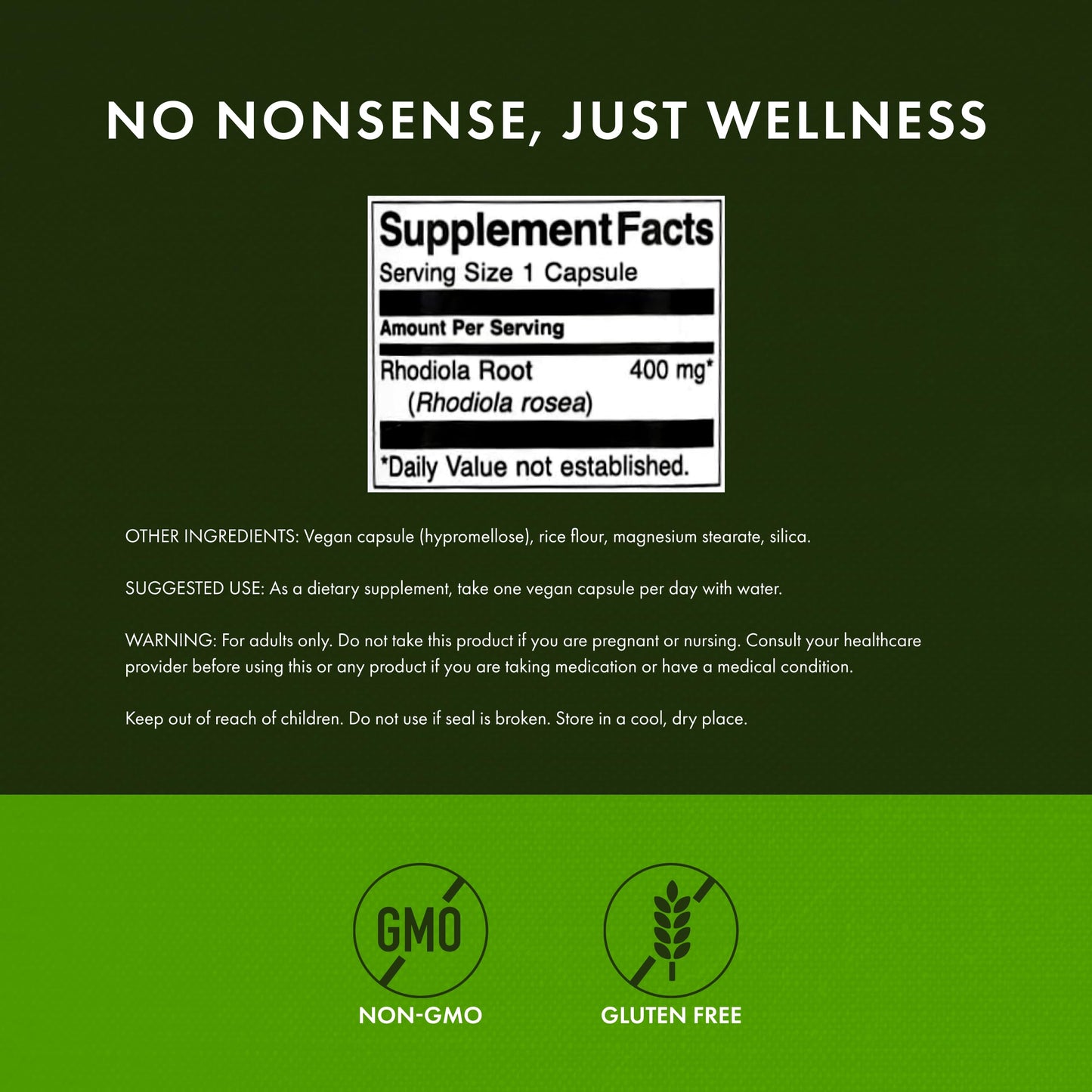 Swanson Rhodiola Rosea Root - Adaptogenic Mood & Stress Support (4 Pack, 100 Caps, 400 mg Each)
