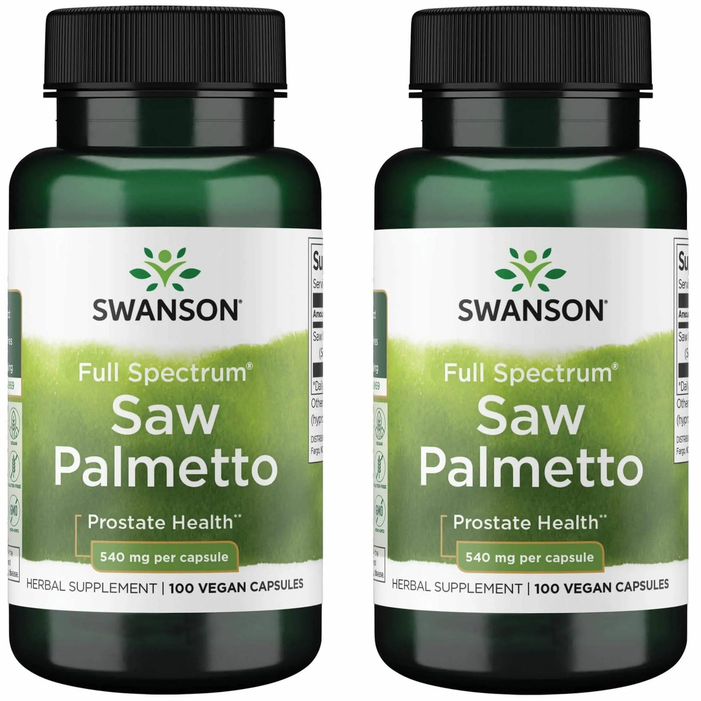 Swanson Saw Palmetto - Prostate & Urinary Health Support (540 mg, 100 capsules, 2 pack)