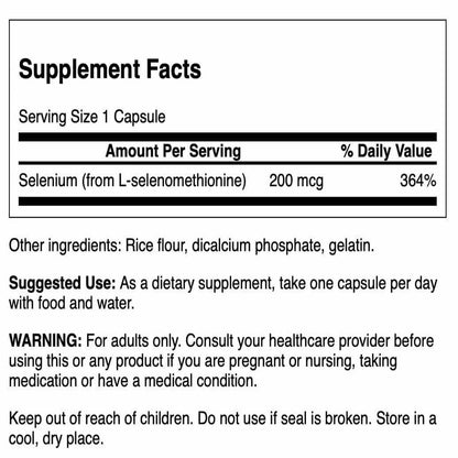 Swanson Semsc Selenium 200 mcg - 120 Capsules | Selenium Supplement