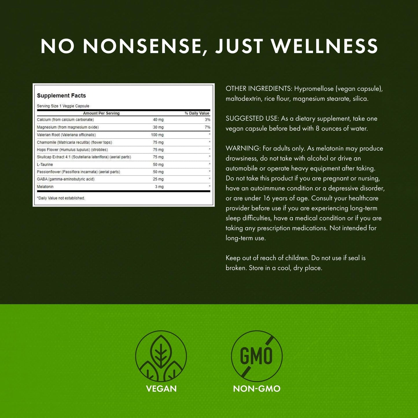 Swanson Sleep Essentials: GABA & Melatonin - 60 Veg Capsules