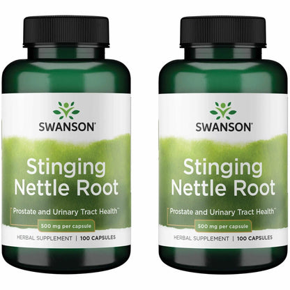 Swanson Stinging Nettle Root (Urtica Dioica) – 100 Capsules, 500mg – 2 Pack Herbal Supplement