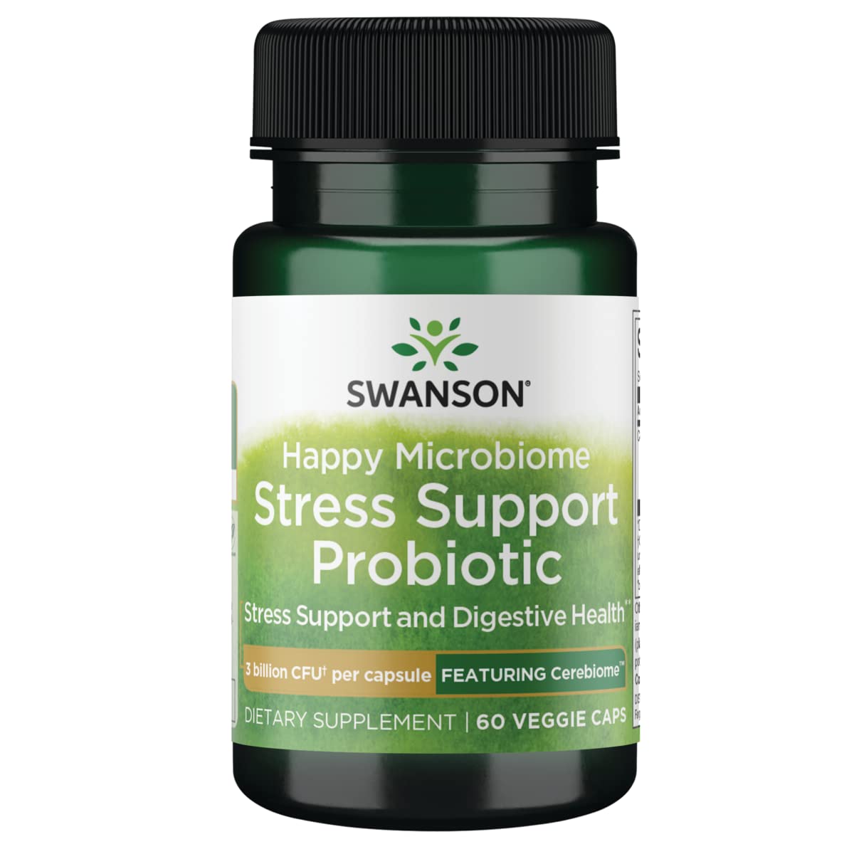 Swanson Stress Support Probiotic with Cerebiome – 60 Veg Capsules