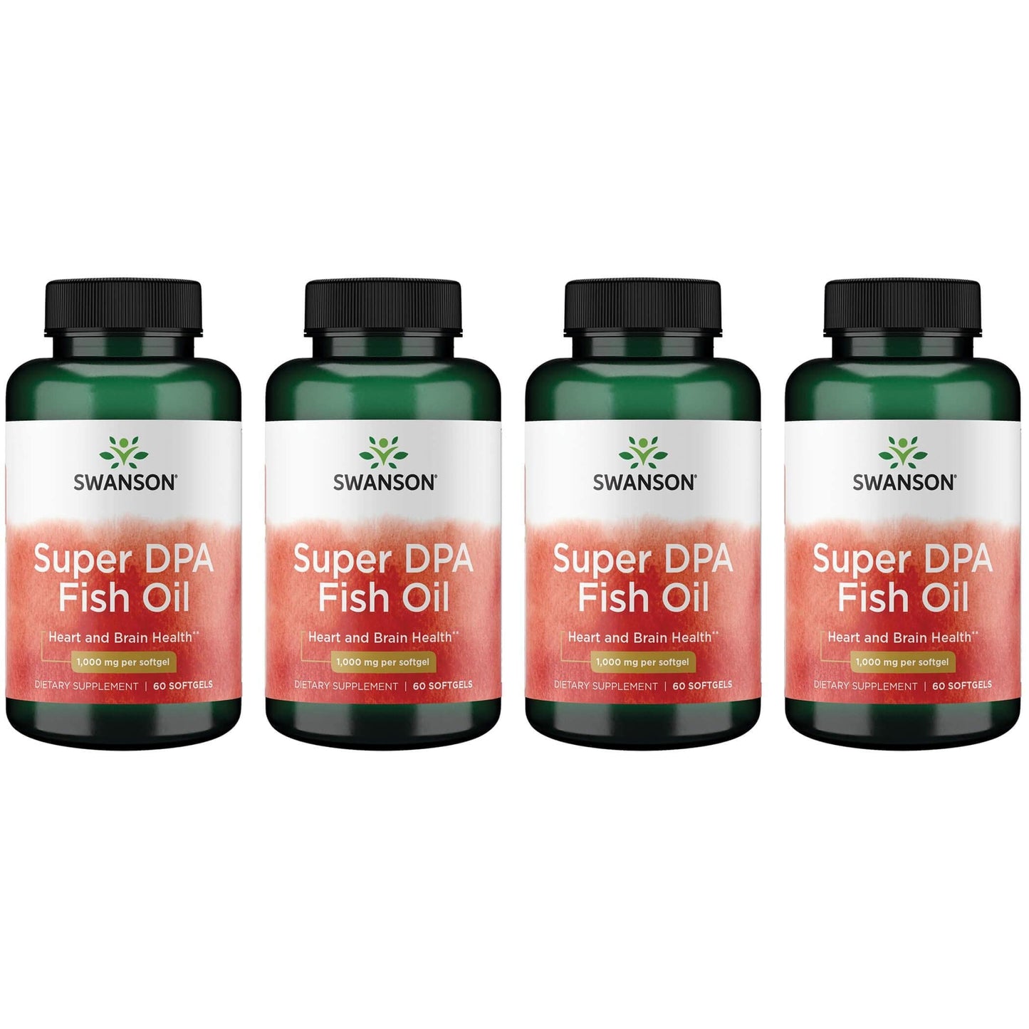 Swanson Super DPA Fish Oil 1000 mg – 60 Softgels (4 Pack)