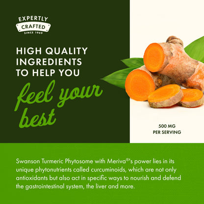 Swanson Turmeric Phytosome with Meriva 500 mg – 60 Capsules (3 Pack)