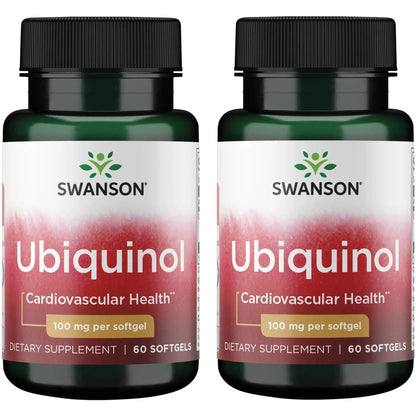 Swanson Ubiquinol 100 mg 60 Sgels (2 Pack) | CoQ10 Supplement