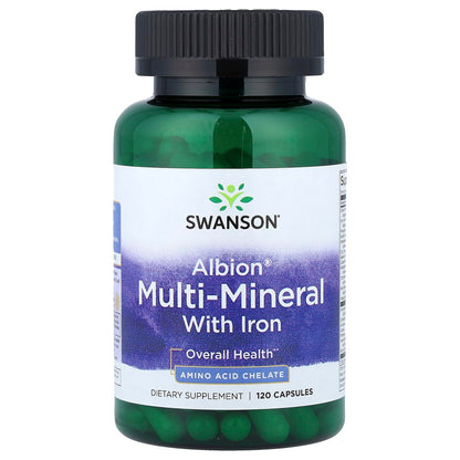 Swanson ULT Albion Multi-MIN W/Iron 120 Caps | Chelated Mineral Formula