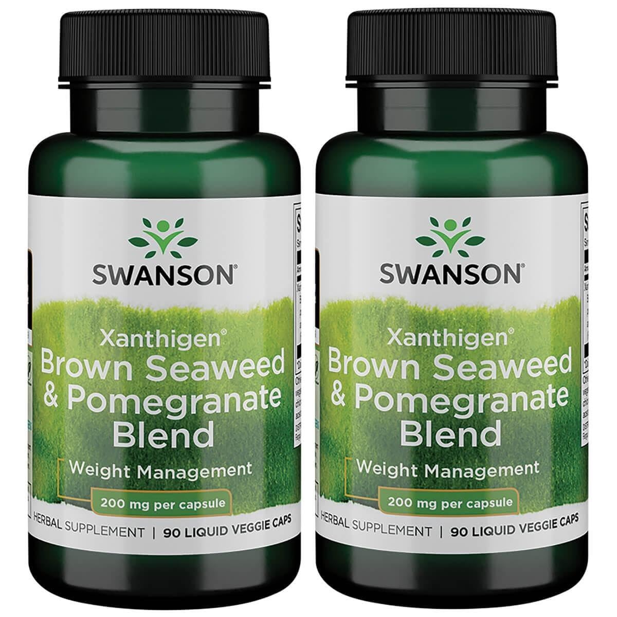 Swanson Xanthigen Brown Seaweed & Pomegranate Blend - 200 mg, 90 Liquid Veggie Caps (2 Pack)
