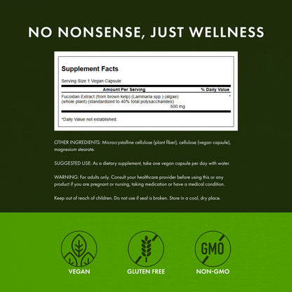 Swanson Fucoidan Extract – Immune Support, 60 Veggie Capsules, 500mg