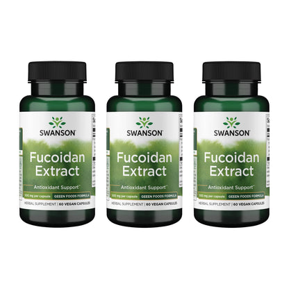 Swanson Fucoidan Extract 500mg - Immune Support - 60 Veggie Capsules - 3 Pack