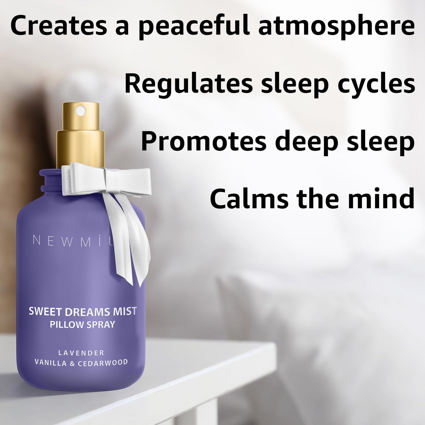 Sweet Dreams Sleep Pillow Spray - Lavender Vanilla Cedarwood Aromatherapy for Calm Sleep | Bedtime Self-Care Gift