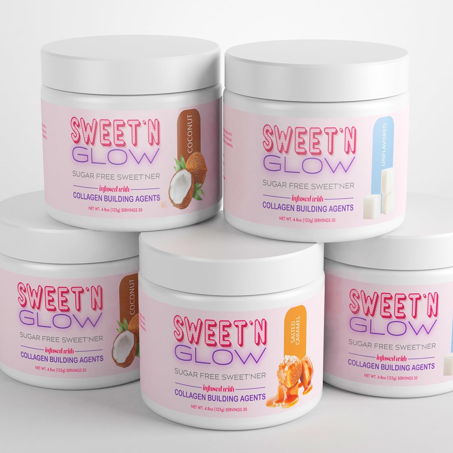 Sweet'N Glow Zero Calorie Sugar Free Collagen Booster – 30 Servings (Unflavored)